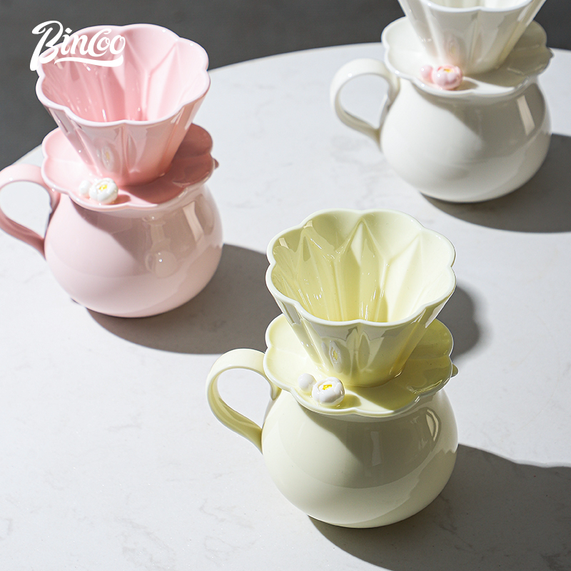 Coffee Equipment Set - Bincoo-Ceramic Hand Brewing Pour Over Teapot