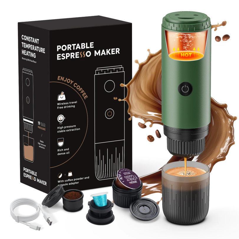 Coffee Equipment Set - Portable Espresso Machine 3-in-1 Travel Coffee