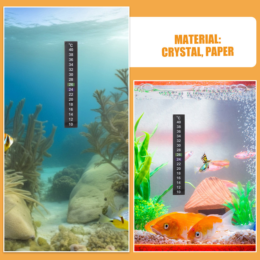 8Pcs Aquarium Temperature Gaug - Temperature Strip Thermometer のレビューと価格