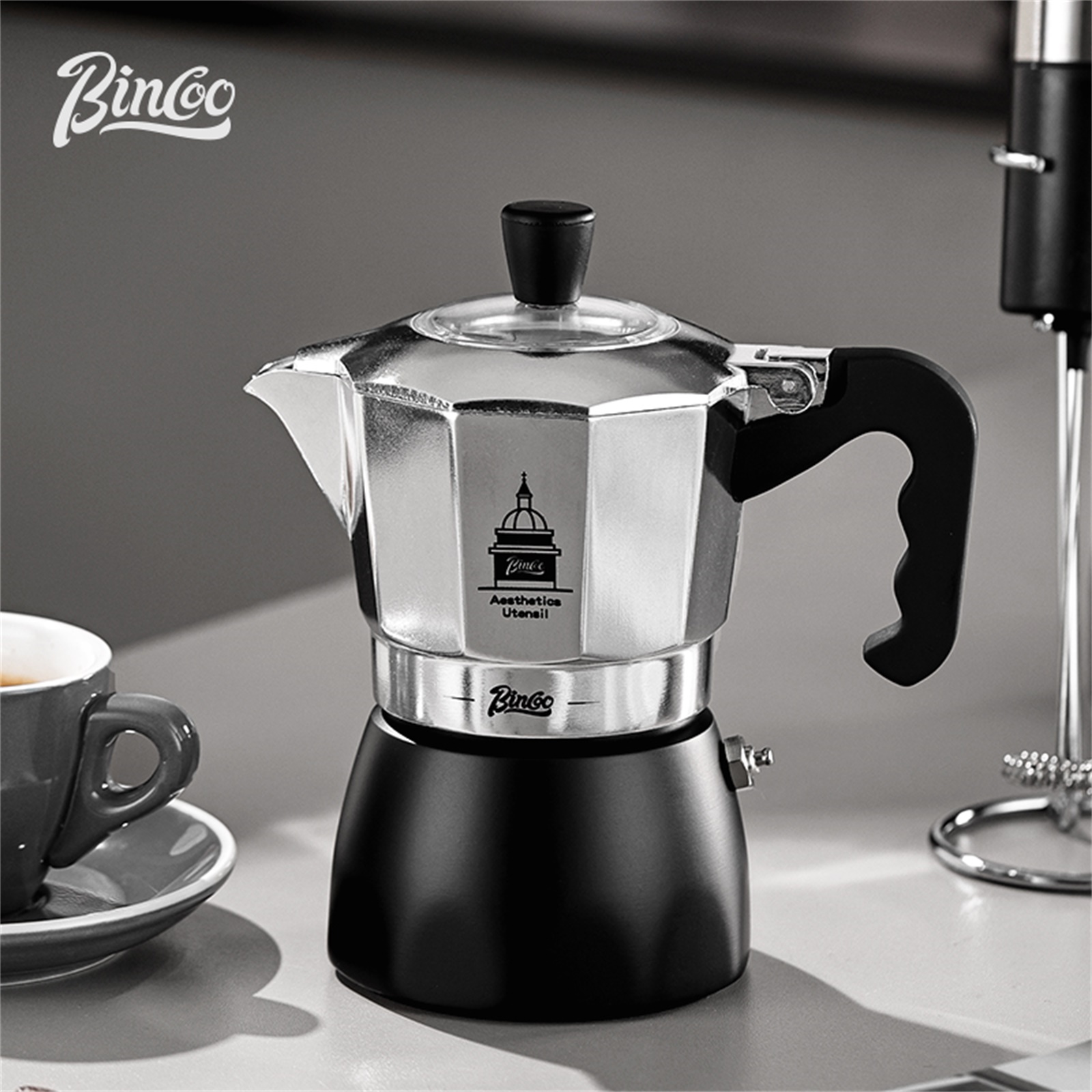 BINCOO Double Valve Moka Pot，E - Coffee Equipment Set のレビューと価格