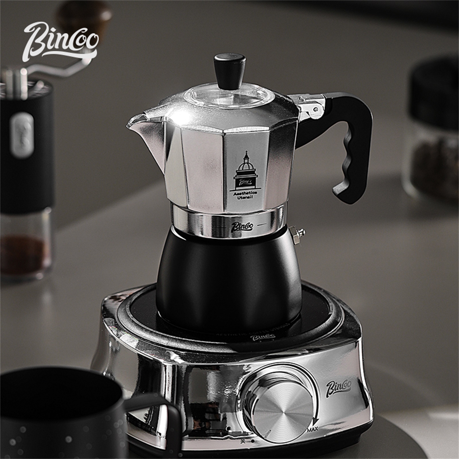 BINCOO Double Valve Moka Pot，E - Coffee Equipment Set のレビューと価格