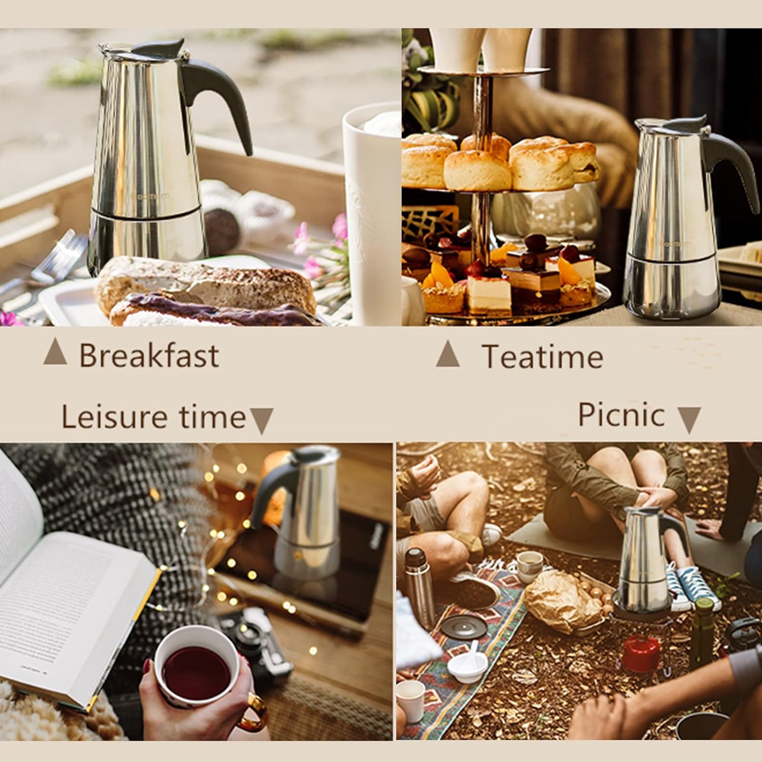 4/6/9 Cups Moka Pot Caffe Mach - Coffee Equipment Set のレビューと価格