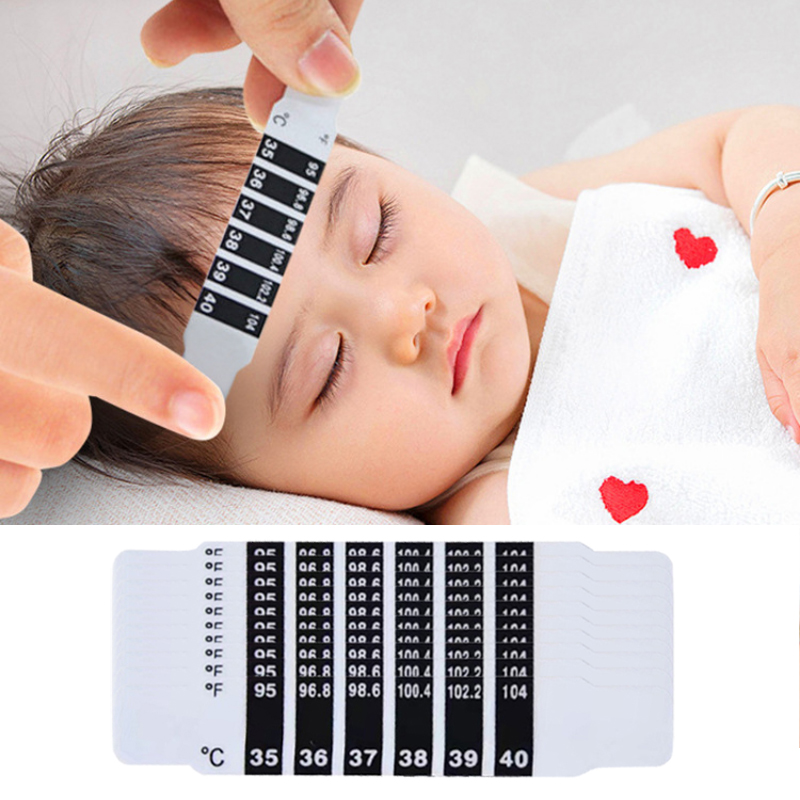 10Pcs Forehead Head Strip Ther - Temperature Strip Thermometer のレビューと価格