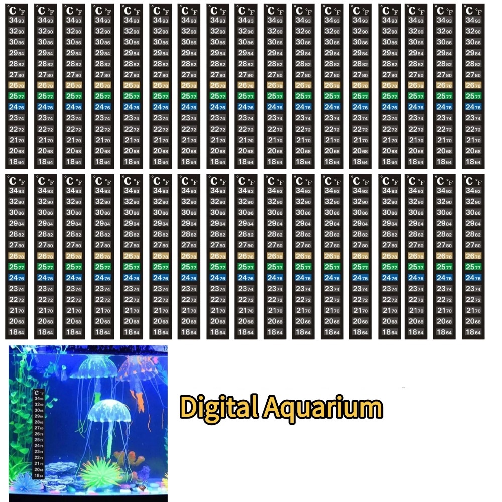 1/5pcs Digital Aquarium Home S - Temperature Strip Thermometer のレビューと価格