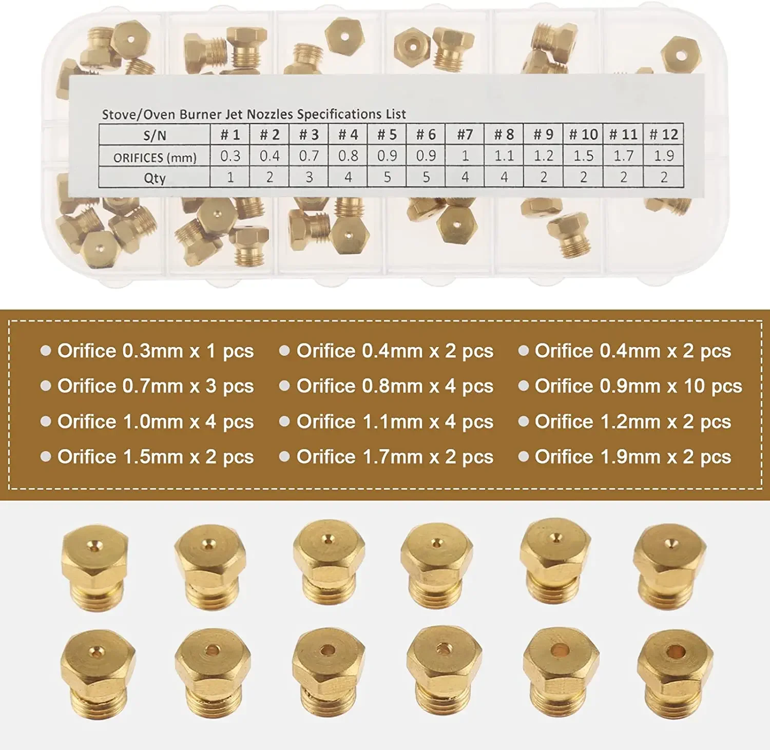 36pcs/1box Solid Brass LP Gas  - Steam Wand Tip のレビューと価格